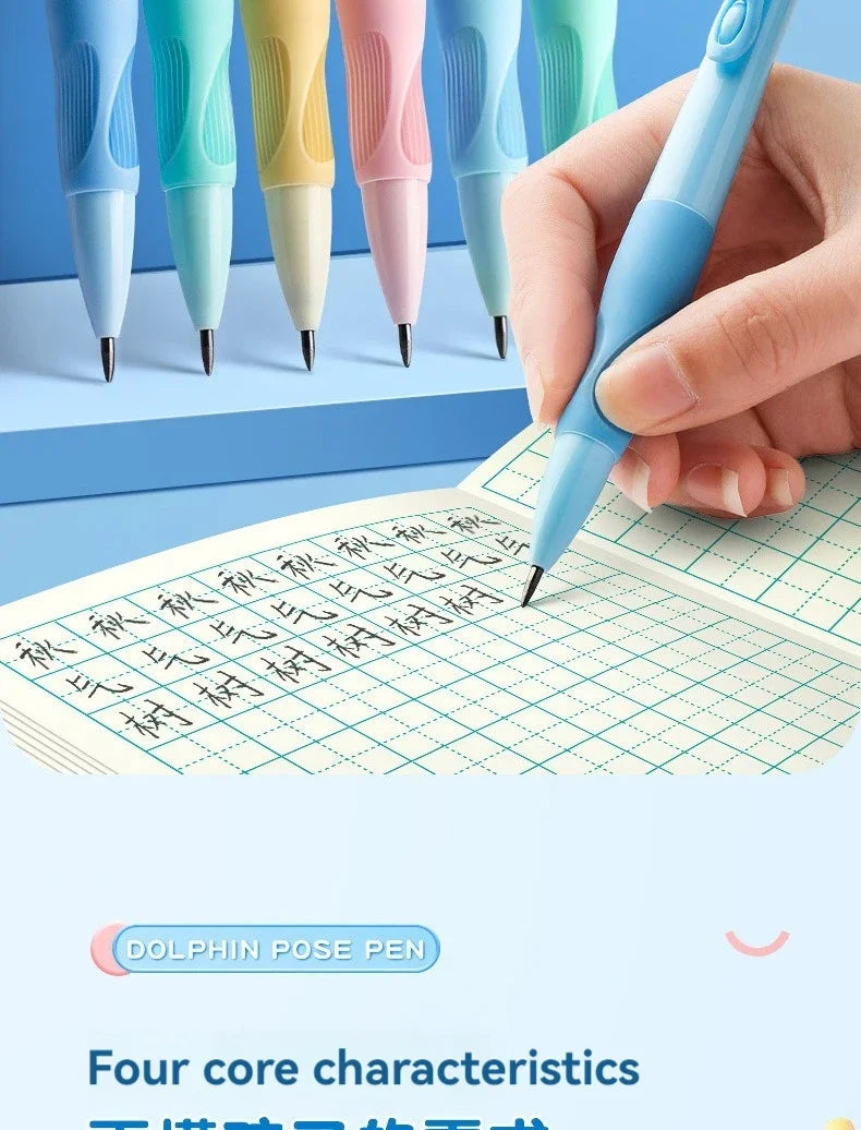 Cute Dolphin 2mm Mechanical Pencils Set Carpenter Drafting HB Pencil 2.0 mm for Drawing Writing Sketching Kawaii School Supplies