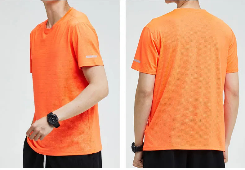 Men's Sports Shirts Sweatshirt Things for Gym Shirt Dry Fit Workout Yoga Tops Breathable Short Sleeves Undershirt Golf Wear Top