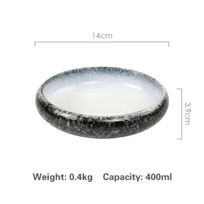 Creative retro ceramic sushi dishes Japanese and Korean snacks small dishes and plates sets ceramic plate japanese dish set