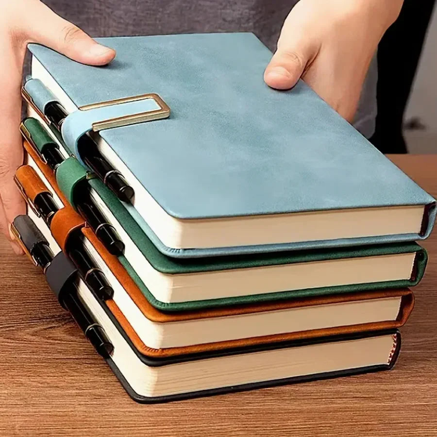 A5 Retro Notebook Soft Leather Cover 200/360 Pages Agenda for Students Business Office School Stationery Supplies