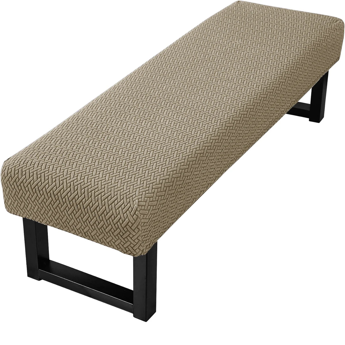 Stretch Jacquard Dining Bench Cover Living Room Anti-Dust Removable Bench Slipcover Washable Bench Seat Protector