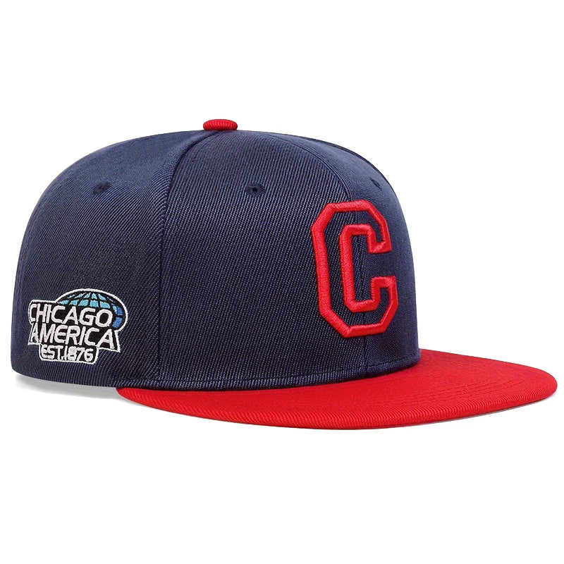 Unisex CHICAGO Embroidery Baseball Cap Cotton Snapback Hats Adjustable Hip Hop Sport Hat Men Women Outdoor Sun Hats Trucker Caps