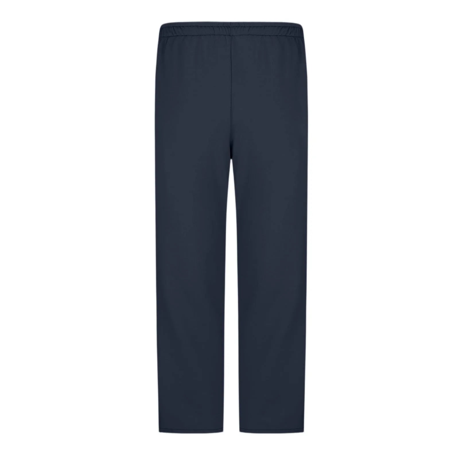 Men Sweatpants Elastic Waistband Pockets Splicing Color Mid-Rise Long Trousers Wide Leg Side Zipper Tear Away Basketball Pants