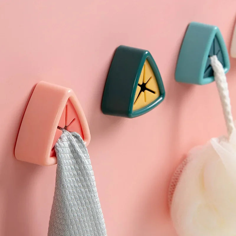 Towel Storage Rack Laundry Cloth Rag Hook Non-perforated Storage Rack Clip Sucker Wall Bathroom Kitchen Accessories