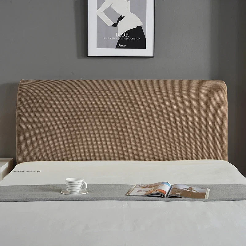 Simple Bedside Cover Elastic Thicken Protection Headboard Case Dust-Proof Nordic Bedroom Bed Cushion Cover House Decoration
