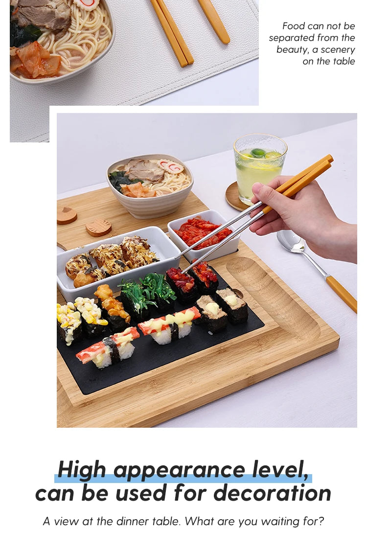 Korean Tableware Set 304 Stainless Steel Cutlery Set High Quality Dinner Set Spoon Chopsticks Set Dinnerware 8Pcs Cutlery Sets