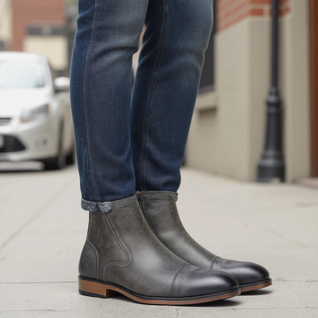 Boots Men Comfortable Fashion 2025 Brand Boots Leather