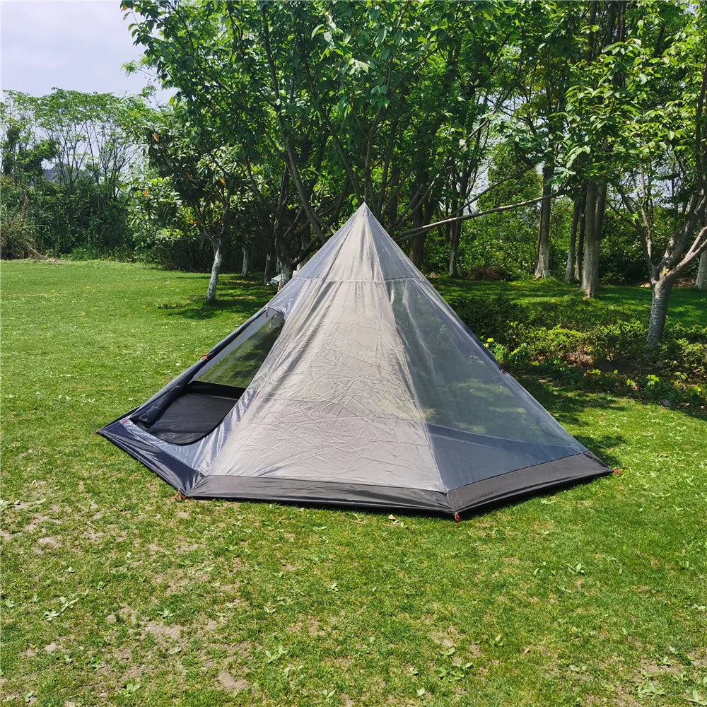 Pentagon and a half inner tent Tingxue 400 rodless portable pyramid camping outdoor tent