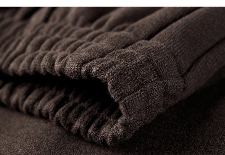 SENTUBILA Knit Sweat Pants for Women 2026 Autumn Winter Acetate Wool Silk Blend Trousers Casual Versatile Bottoms 154K80280