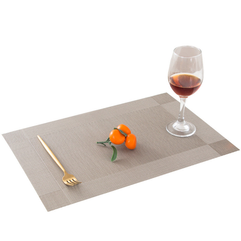 4/6Pcs Table Mat Set Non-Slip Bowl Pad Coaster Set Washable PVC Dining Table Placemats Modern Home Decoration Accessories