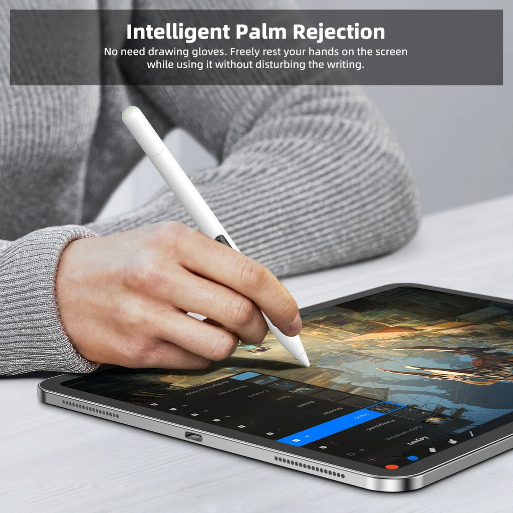 For Apple Pencil 2 with Apple Find My in App iPad Pencil for iPad Air 6 Pro 13' 2024 Air5 4 iPad Pro 11 12.9 with Palm Rejection
