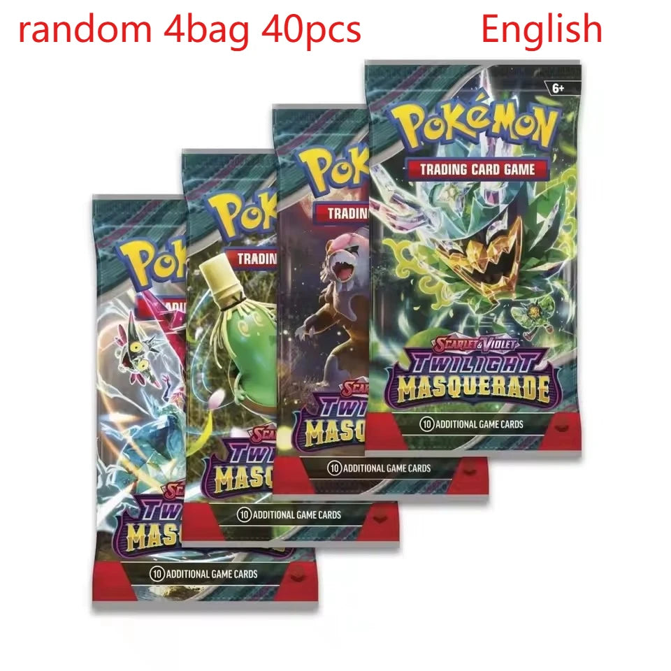 Pokemon Trading Cards 40 Pcs English PTCG Game Collection Strange Tree 151 SV4A Gift for Children