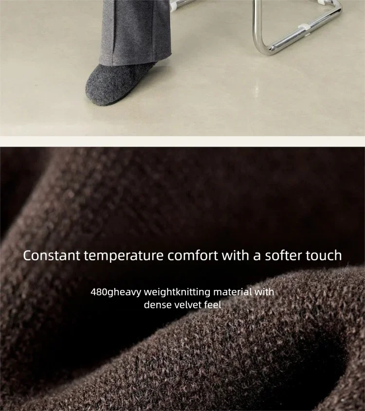 SENTUBILA Knit Sweat Pants for Women 2026 Autumn Winter Acetate Wool Silk Blend Trousers Casual Versatile Bottoms 154K80280