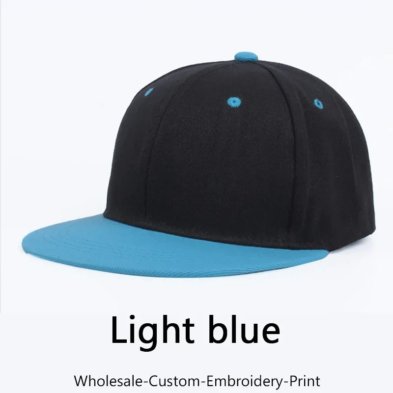 Custom Embroidery Hip-hop Snapback Hat for Men and Women Baseball Cap Wholesale DIY Design Print Sunshade Hats American style