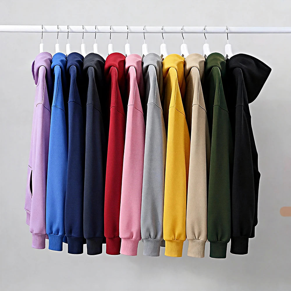 Boys' & Girls' Solid Color Hooded Sweatshirts - Warm, Comfortable, Fleece-Lined, Versatile Basic Style, Perfect as Gifts
