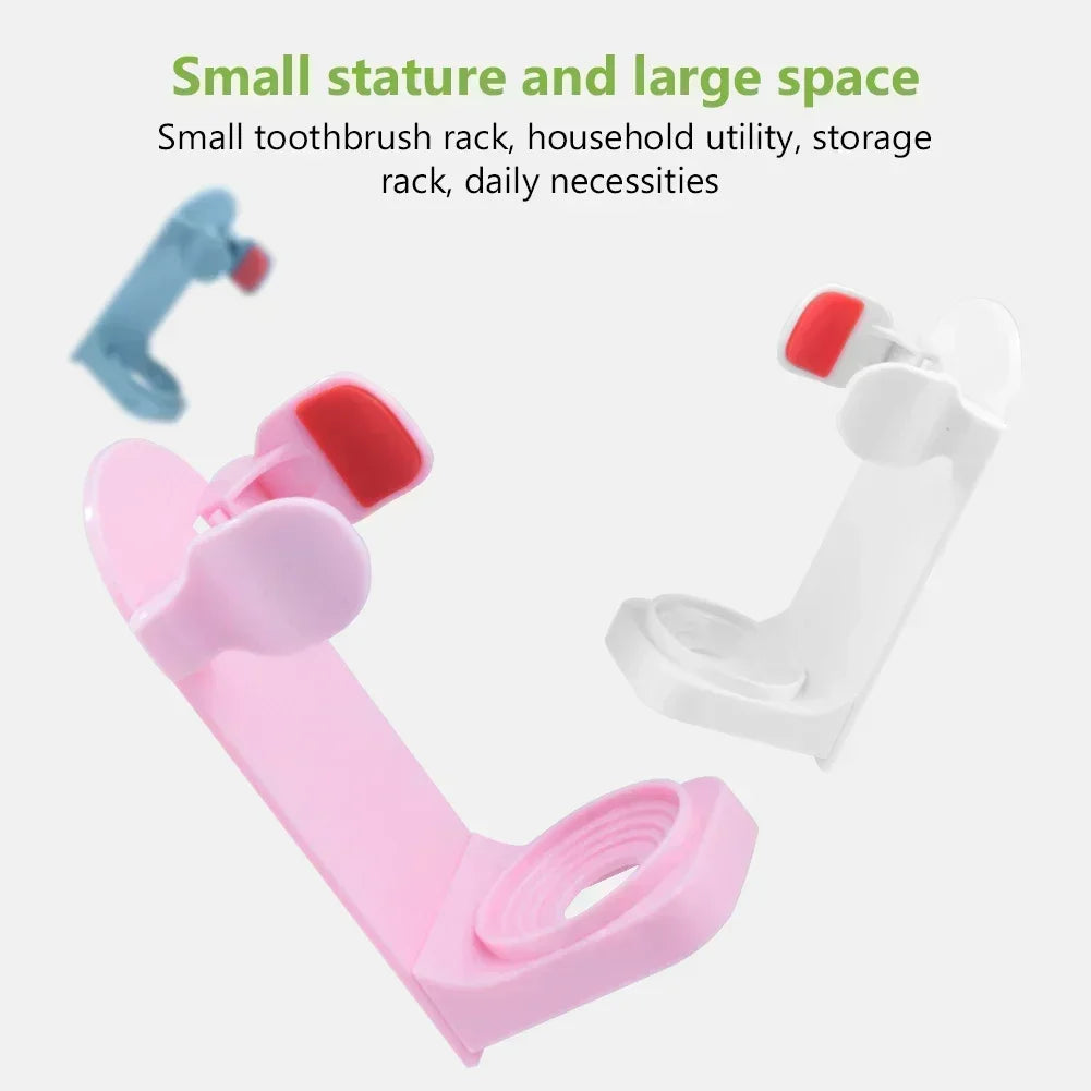 Bathroom Toothbrush Holder Wall Mount Bathroom Organizer Double Single Hole Self Adhesive Tooth Brush  Accessories Space Saving