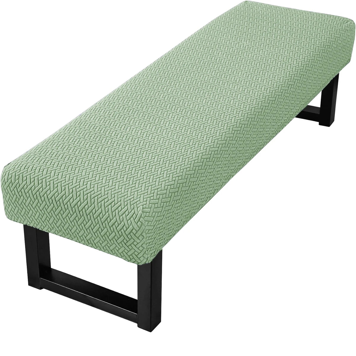 Stretch Jacquard Dining Bench Cover Living Room Anti-Dust Removable Bench Slipcover Washable Bench Seat Protector