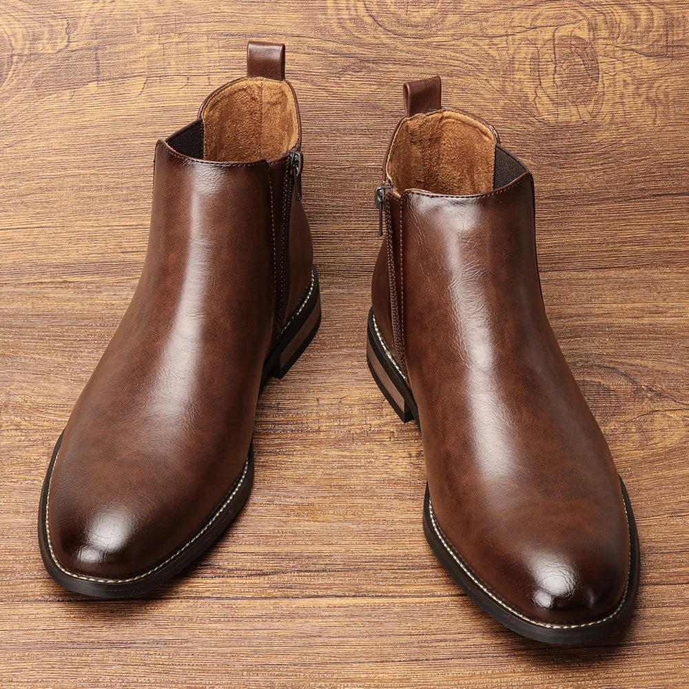 Boots Men Comfortable Brand Fashion 2026 Boots Leather