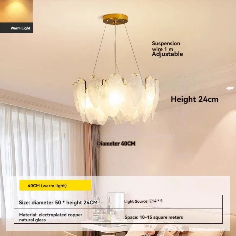 Modern Luxury crystal Chandeliers Gold French Glass chandelier Idoor Home Decor Pendant Lamp for Living Room Dining