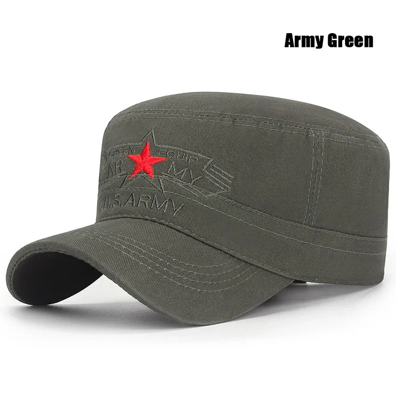 New Fashion Outdoor Sport Snapback Hats Casual Baseball Cap For Men and Women U.S. military soft flat top army cap design