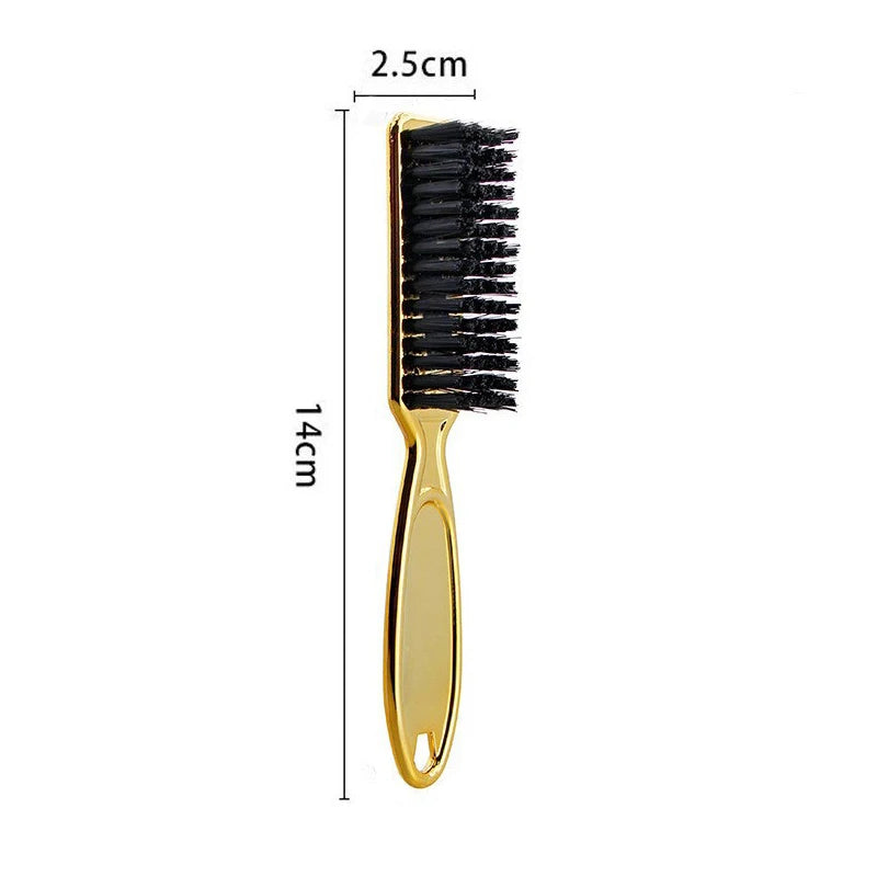 Six Colors Small Beard Styling Brush Logo Professional Shave Beard Brush Barber Vintage Oil Head Shape Carving Cleaning Brush