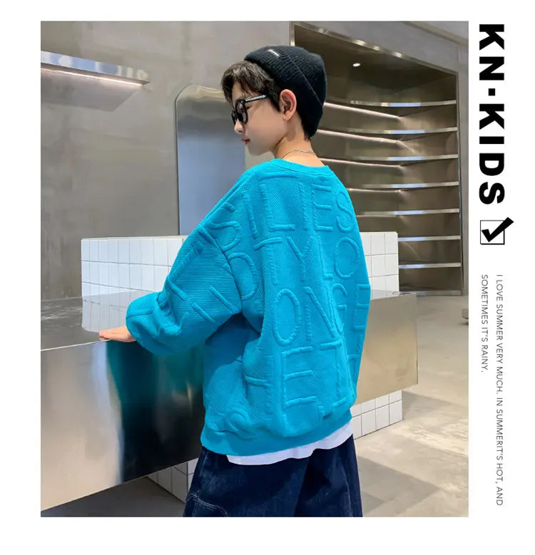 2023 Children Sweatshirts For Boys Cotton Coat Long Sleeve Baby Boy Tops Kids Spring Fall Clothes 5 6 7 8 9 10 11 12 13 14Years