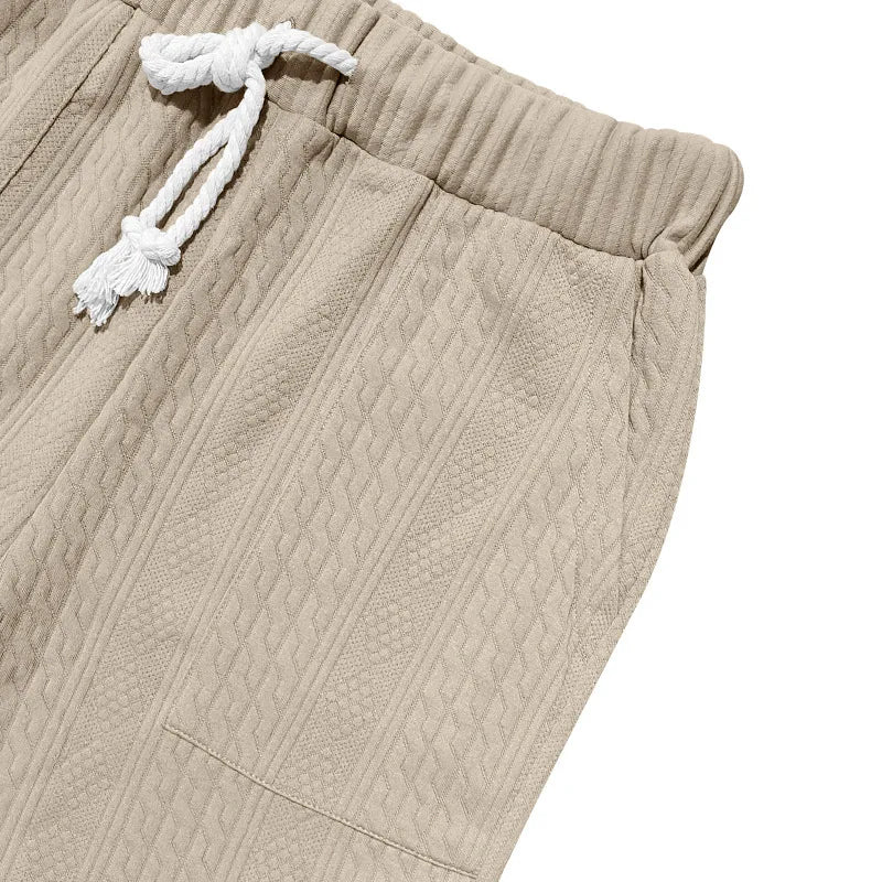 Men's Solid Color Sweatpants American Style Casual Pants Autumn Winter Home Wear Elastic Belt Soft and Comfortable Jogging Pants
