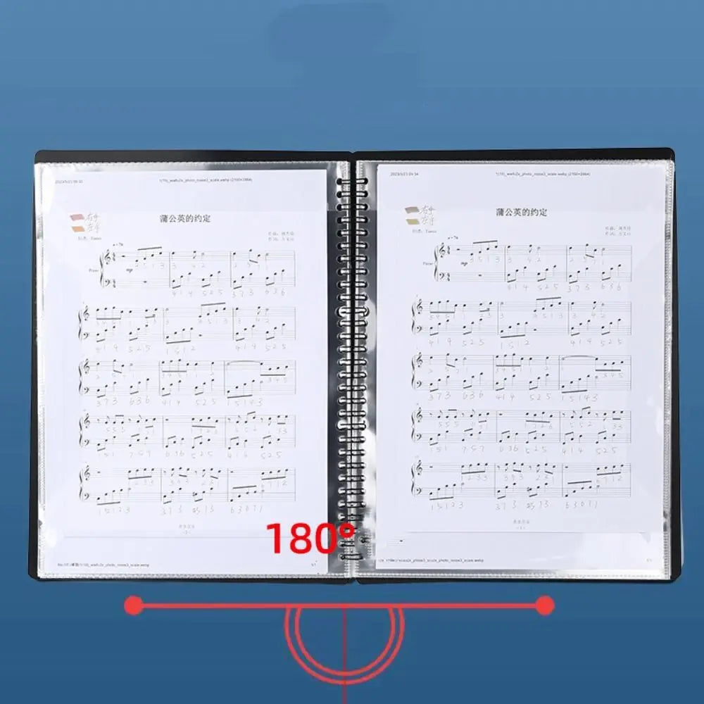Cover Folder A4 Sheet Music Folder Fashionable Creative Loose Leaf Notebook Waterproof Durable Budget Binder Teacher