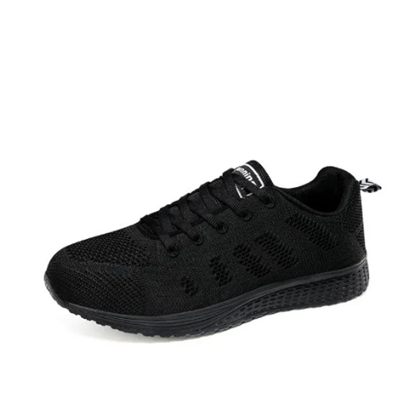 Women Casual Shoes Breathable Walking Mesh Lace Up Flat Shoes Sneakers Women Tenis Feminino Pink Black White