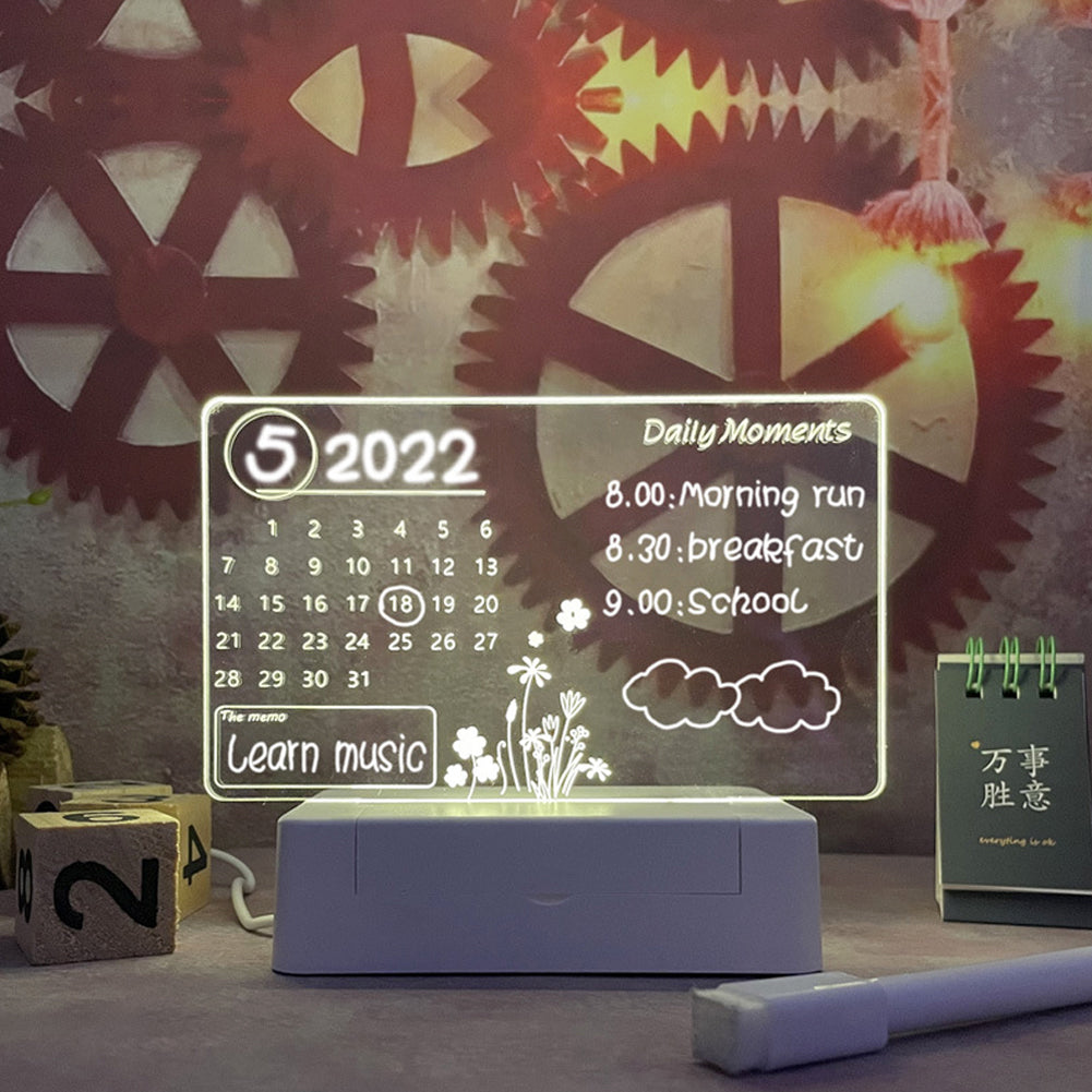 New Note Board Creative Led Night Light USB Message Board Holiday Light With Pen Gift For Children Girlfriend Decoration Night Lamp