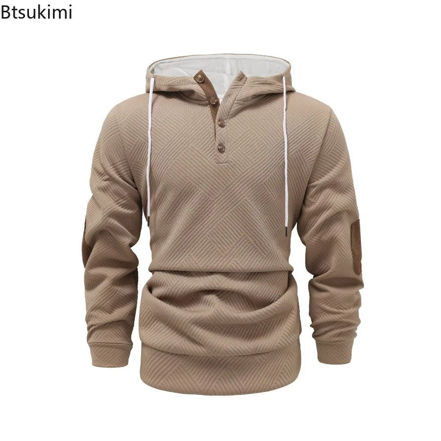 New Men's Fashion Hooded Sweatshirts Spring Autumn Long Sleeve Drawstring Pullovers Casual Streetwear Men Loose Sports Hoodies