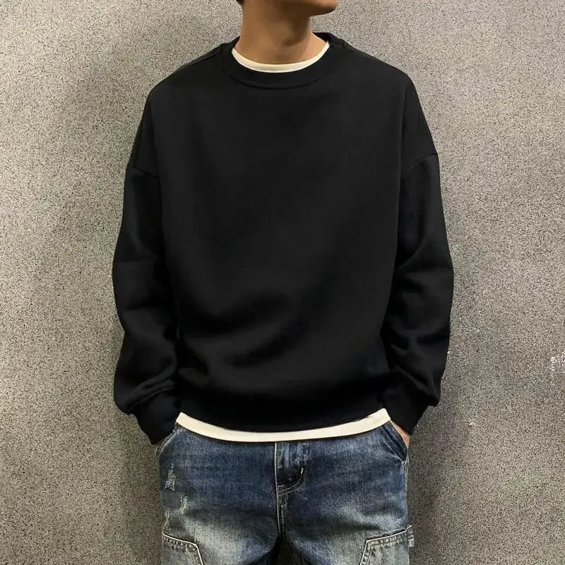 Sweatshirts For Man Fleeced Green Men's Clothing Hooded Hoodies Solid Simple Elegant Hot Offers Sweat Shirt Welcome Deal Cheap