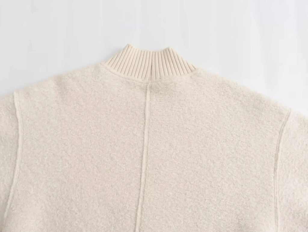 HH Sweatshirts For Women Autumn Casual Loose Turtleneck Long Sleeve Pullover Sweater Female Fashion Chic Top Pullovers