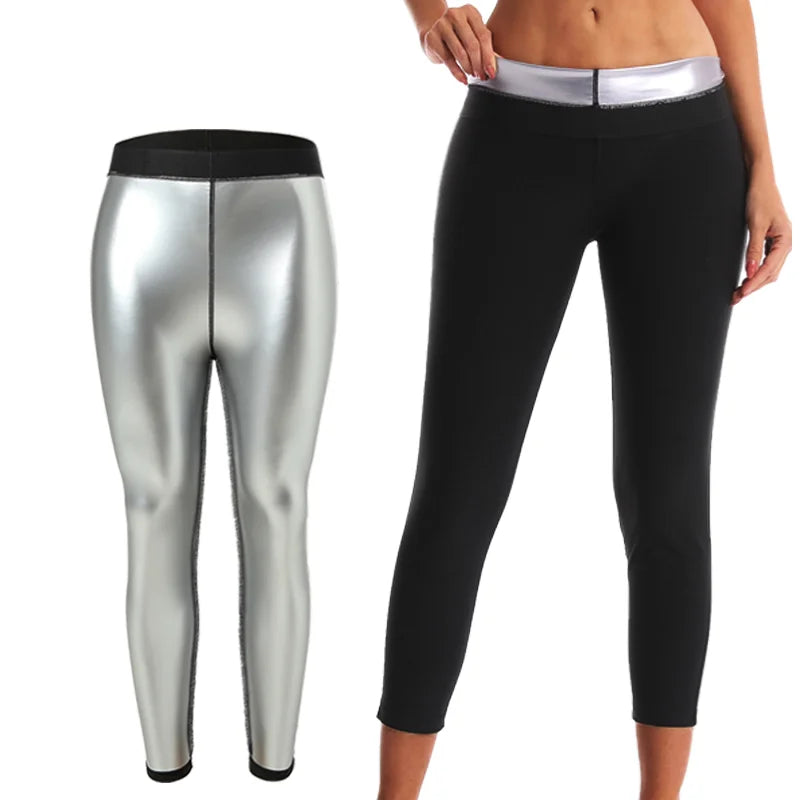 Sweat Sauna Pants Body Shaper Weight Loss Slimming Shapewear Women Waist Trainer Tummy Hot Thermo Sweat Leggings Workout Gym