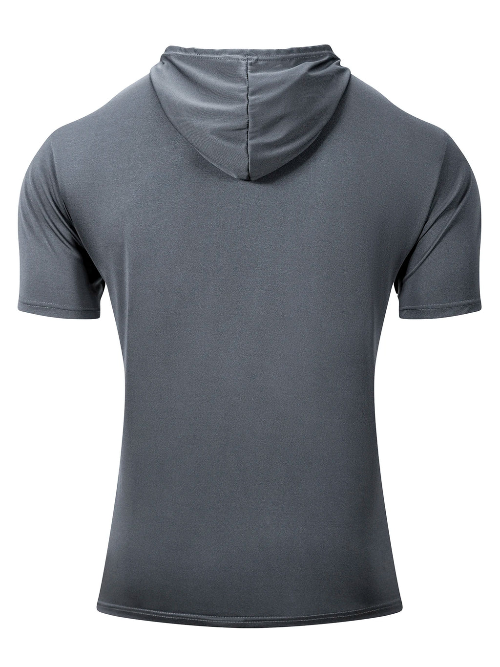 Summer Men's Hooded Sweatwear Casual Short Sleeve Loose T-shirt Solid Color Lightweight Hoodie Fitness Breathable Tops
