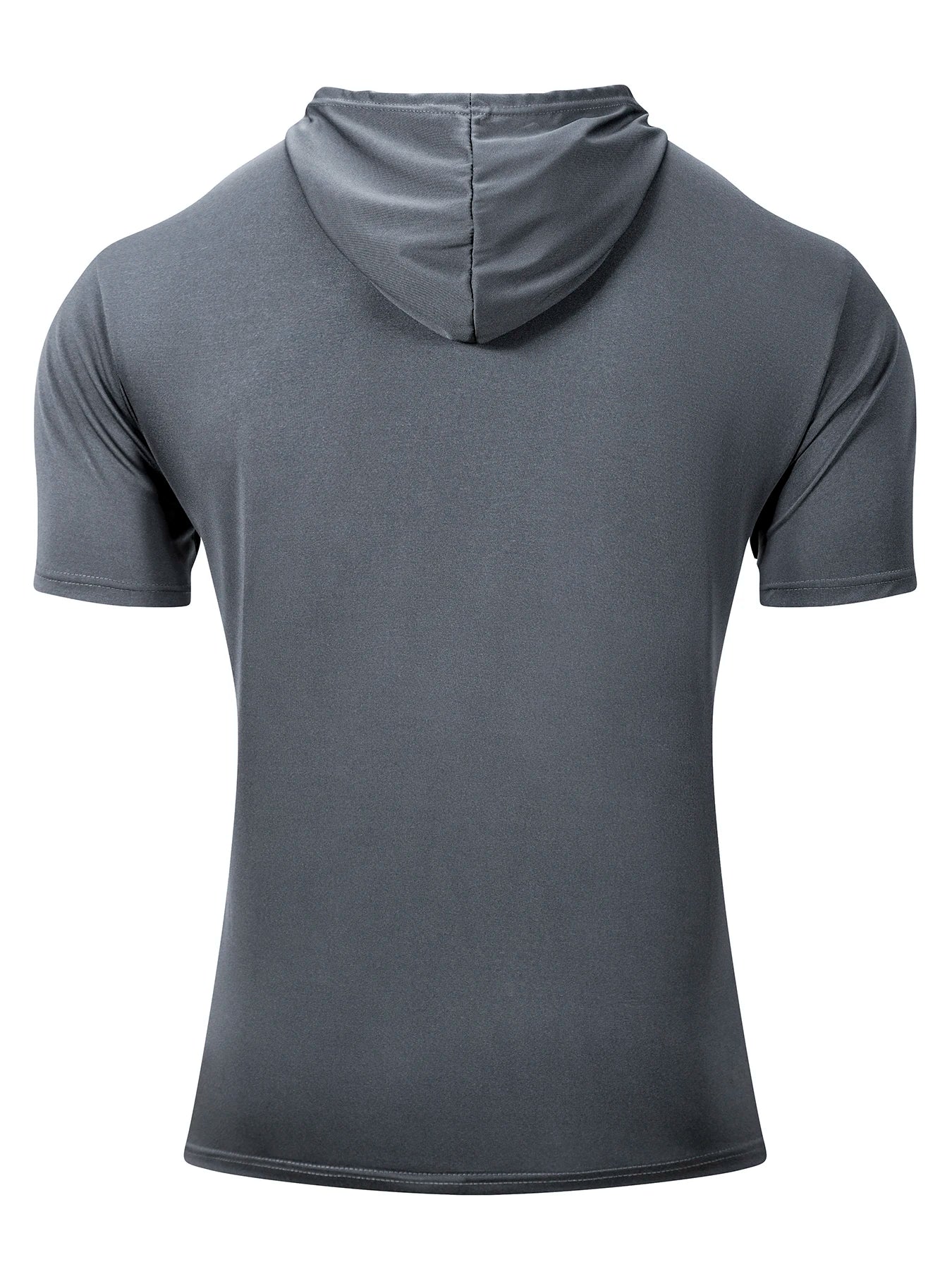 Summer Men's Hooded Sweatwear Casual Short Sleeve Loose T-shirt Solid Color Lightweight Hoodie Fitness Breathable Tops