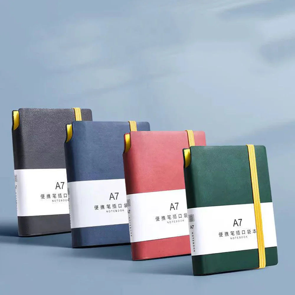 200page Notebook A7 Beautiful Pockets Mini Portable Notebooks Business Stationery Thick Female Small Journal For School Weekly