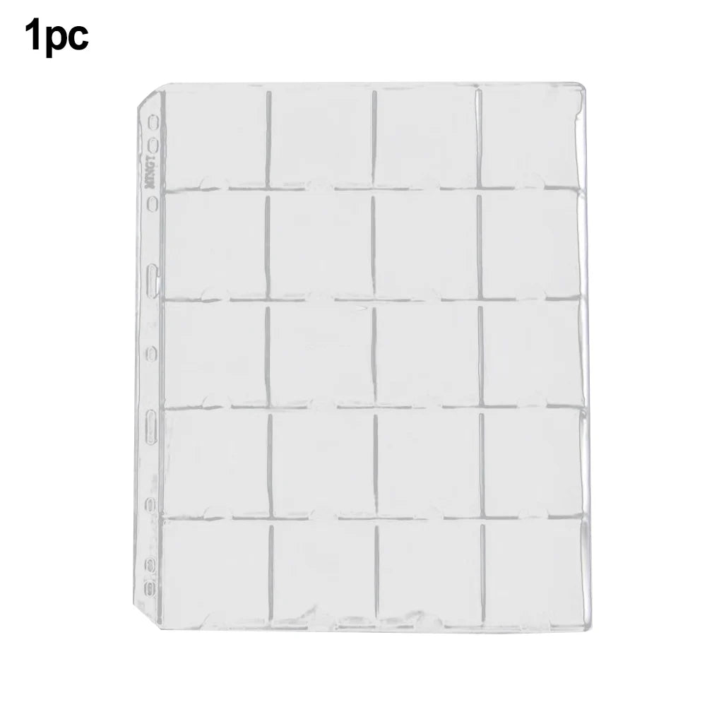 Page Coin Holder Sheet Clear Organization 1/10 Sheet For 50mm Coins For Coin Collection PVC Page Album Practical