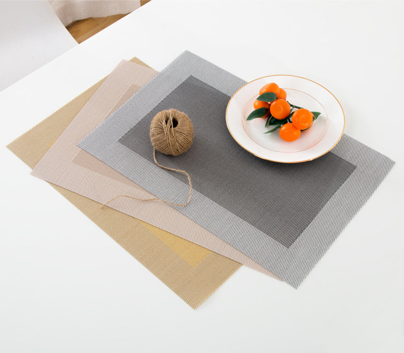 4/6Pcs Table Mat Set Non-Slip Bowl Pad Coaster Set Washable PVC Dining Table Placemats Modern Home Decoration Accessories