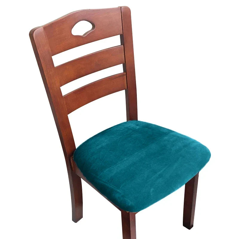 1/2/4/6 Pieces Velvet Fabric Super Soft Seat Cushion Covers Stretch Chair Cover Slipcovers For Hotel Banquet Dining Living Room