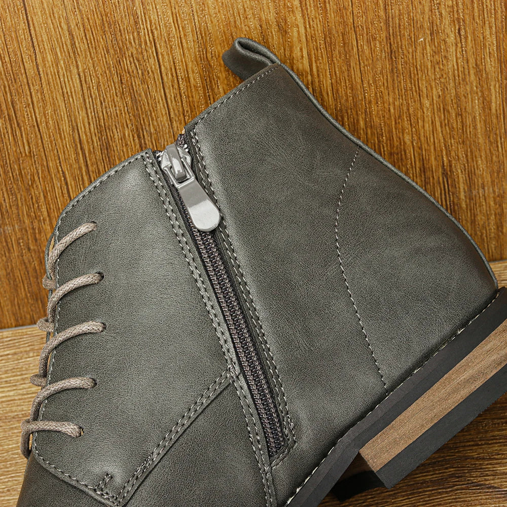 Boots Men Comfortable Fashion 2025 Brand Boots Leather