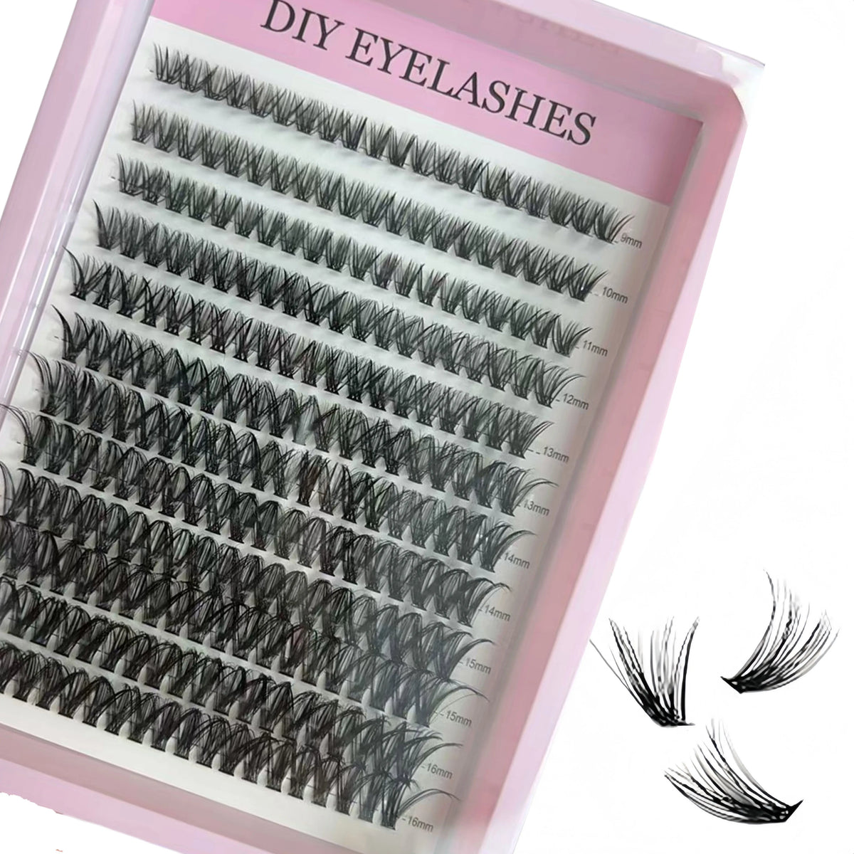 Mixed-Length Individual Lashes (8-14mm): 12P/20P/30P Options, True Love & TUFF/SCREEN/EXTENSION Styles