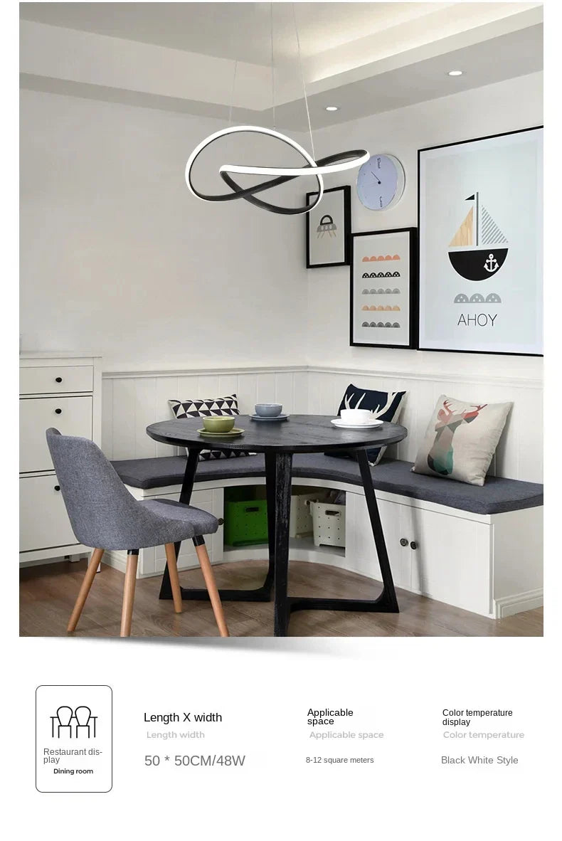 Modern Dining Room Pendant Lights Nordic LED Dining Table Ceiling Chandelier Living Room Home Indoor Bar Counter Hanging Lamp
