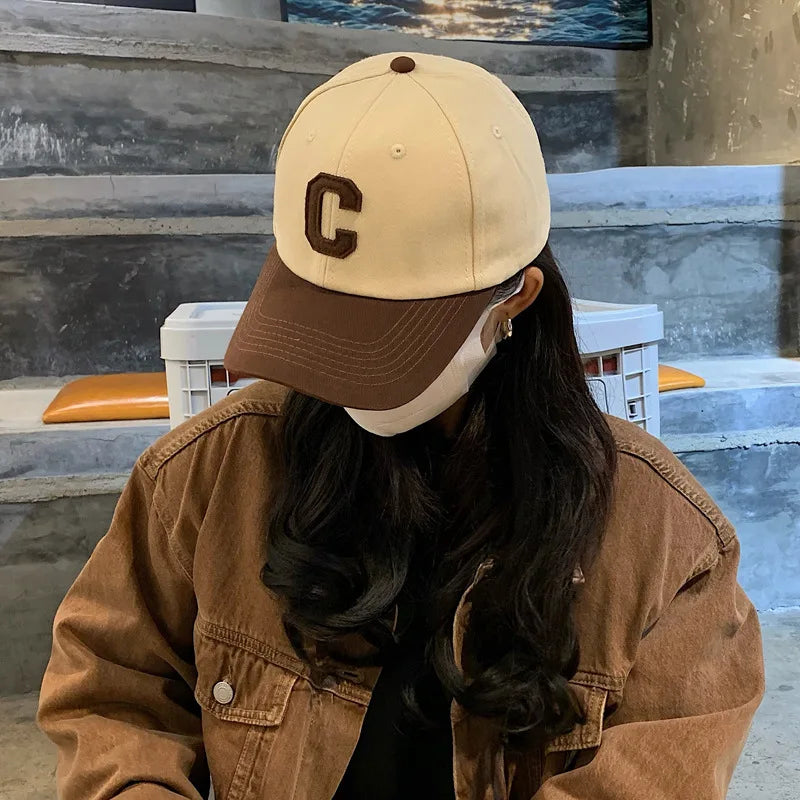 "Baseball Cap for Women and Men Snapback Hat Letter C Patch Hat Summer Sun Visors Caps Unisex