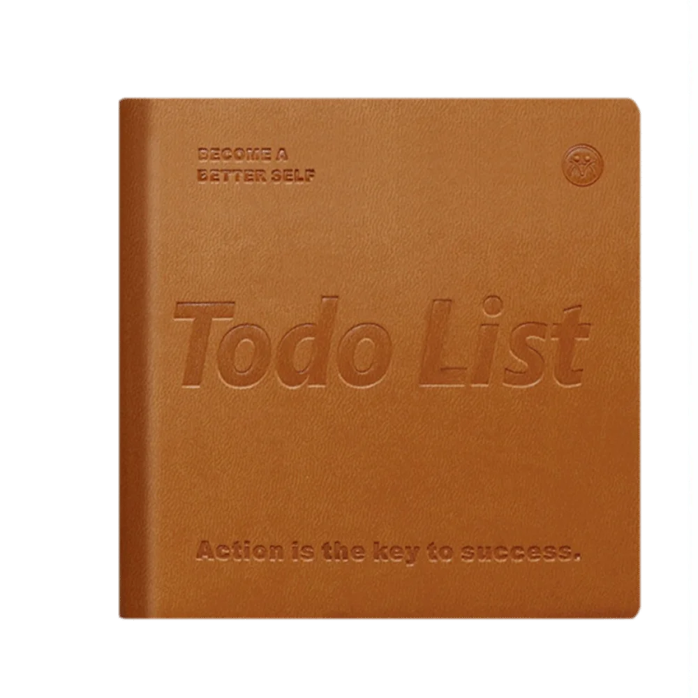 PU leather cover Schedule Plan Book 100 Sheets Double-Sided Writing Daily Planner Multiple color options Compact Design