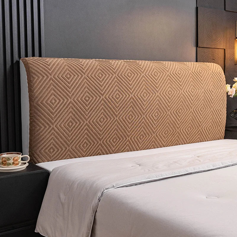 Stretch Bed Headboard Cover  Soft Velvet Bed Head Slipcovers All-inclusive Solid Color Bedside Backrest Dust Protector Coversr