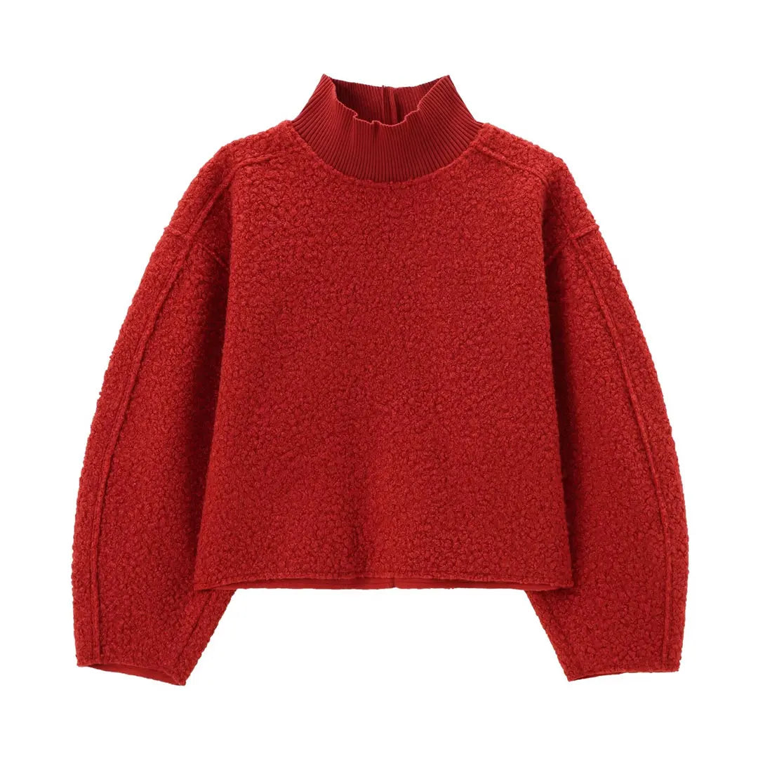 HH Sweatshirts For Women Autumn Casual Loose Turtleneck Long Sleeve Pullover Sweater Female Fashion Chic Top Pullovers