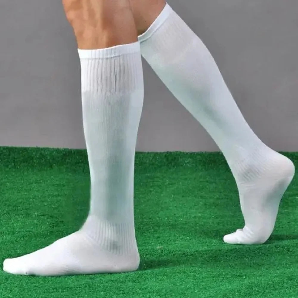 Football Socks Men'S Sports Soccer Socks Solid Color Over Knee Socks Casual Breathable Socks Men'S Training Socks Ball Socks