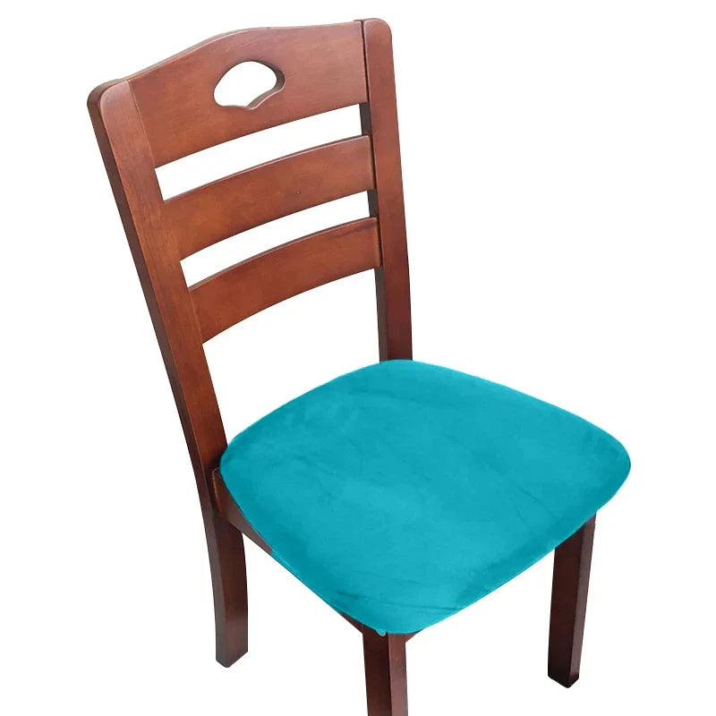 1/2/4/6 Pieces Velvet Fabric Super Soft Seat Cushion Covers Stretch Chair Cover Slipcovers For Hotel Banquet Dining Living Room