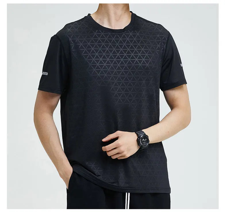 Men's Sports Shirts Sweatshirt Things for Gym Shirt Dry Fit Workout Yoga Tops Breathable Short Sleeves Undershirt Golf Wear Top